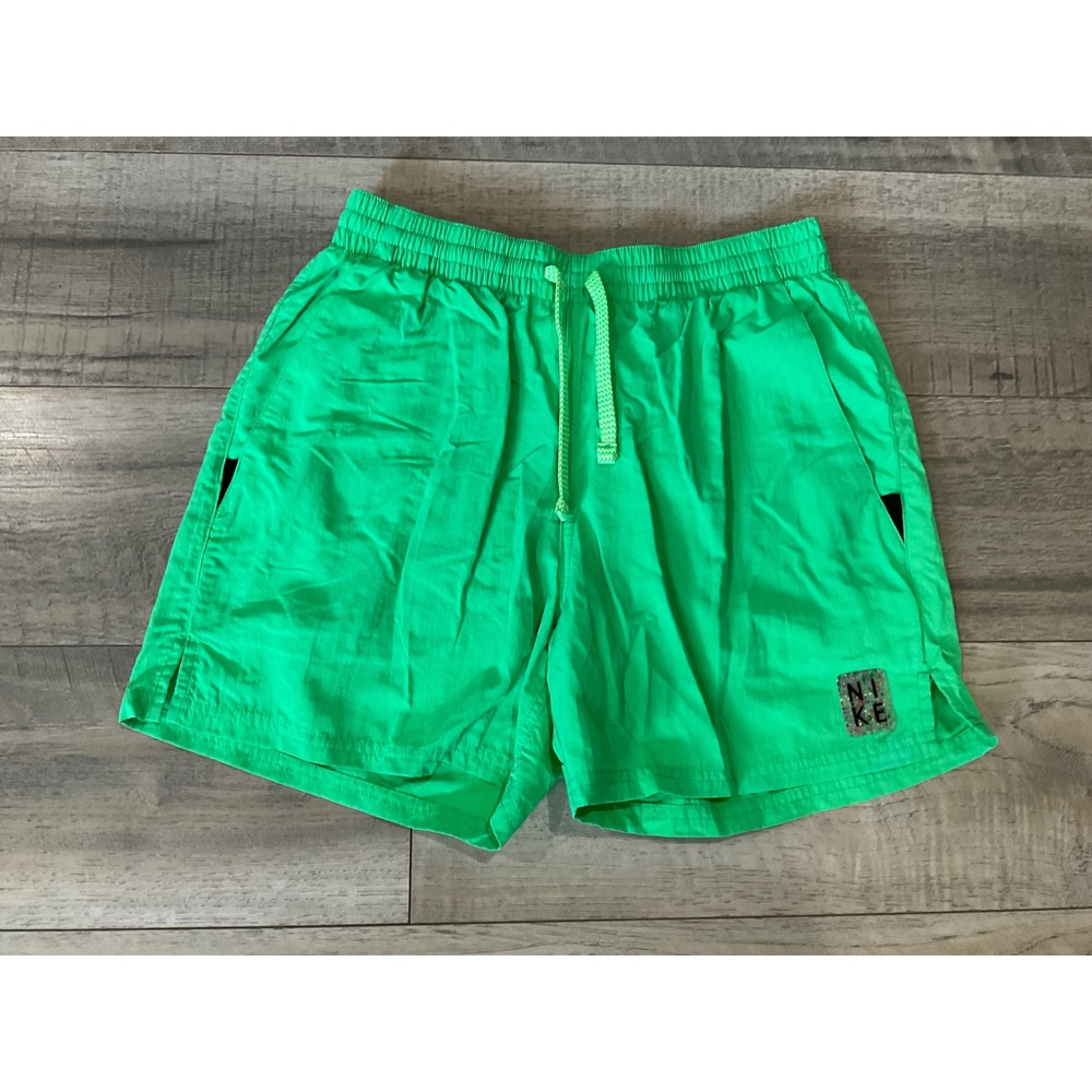 Nike Mens Neon Green Swim Trunks Mesh Lined Board Shorts Small